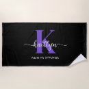 Search for purple beach towels Calligraphy