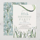 Search for elegant 80th birthday invitations Botanical