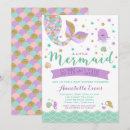 Search for teal and purple invitations Mermaid