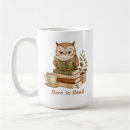 Search for cute owl design mugs Book lover