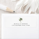 Search for palm tree return address labels Watercolor