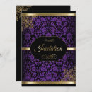 Search for purple black and gold invitations Floral