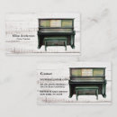 Search for piano teacher business cards Elegant