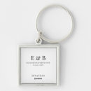 Search for wedding monogram square key rings Simple