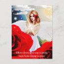 Search for red rose note postcards For her