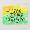 Search for you are my sunshine postcards Watercolor