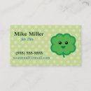Search for four leaf clover business cards St patrick's day
