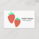 Search for strawberry business cards Fruit