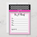 Search for hot pink black white invitations Party