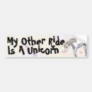 Search for my other ride is bumper stickers Unicorn