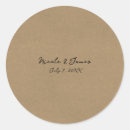 Search for brown kraft wedding stickers Minimalist