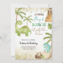 Search for dinosaur 3rd birthday invitations Wild
