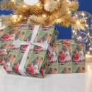 Search for 1950s wrapping paper Santa claus