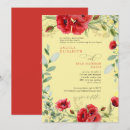 Search for red and yellow wedding invitations Greenery
