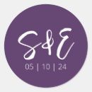 Search for purple wedding stickers Plum