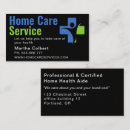 Search for elderly business cards Caregiver