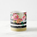Search for black and white floral mugs Elegant