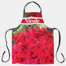 Search for vibrant flowers aprons Red