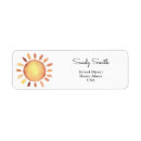 Search for sun return address labels Watercolor