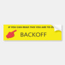 Search for back off bumper stickers Traffic
