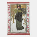Search for art nouveau tea towels Victorian woman