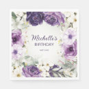 Search for purple floral napkins Birthday party