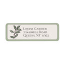 Search for round return address labels Botanical