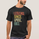 Search for legend since 1983 tshirts Years