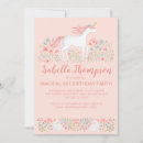 Search for unicorn 1st birthday invitations Whimsical