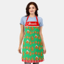 Search for gingerbread cookie aprons Green