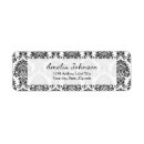 Search for black and white damask return address labels Elegant