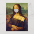 Search for face mask postcards Mona lisa