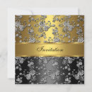 Search for gold embossed wedding invitations White