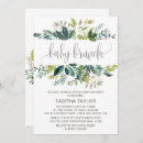 Search for brunch baby girl shower invitations Green leaves