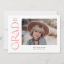 Search for pink graduation invitations announcements College graduate
