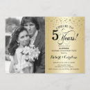 Search for 5th year anniversary invitations Elegant