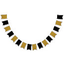Search for black and gold bunting flags Celebration