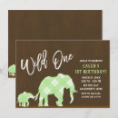 Search for elephant 1st birthday invitations Zoo