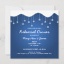 Search for snowflakes rehearsal dinner invitations Blue