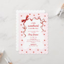 Search for a little sweetheart is on the way baby girl shower invitations Valentine