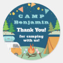 Search for camping party stickers Camp out