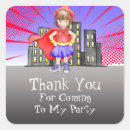 Search for superhero thank you stickers For kids