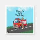 Search for fire truck napkins Firefighter