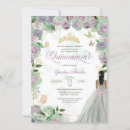 Search for green quinceanera invitations Floral