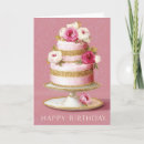 Search for pink cake birthday cards Gold