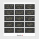 Search for black and gold address labels weddings Script