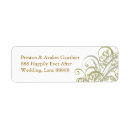 Search for gold scroll return address labels Vintage