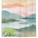 Search for lake shower curtains Watercolor