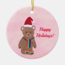 Search for cute teddy bear christmas tree decorations Pink