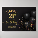 Search for black gold birthday party posters Stylish